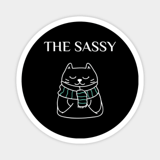 funny matching family cat design, the sassy Magnet